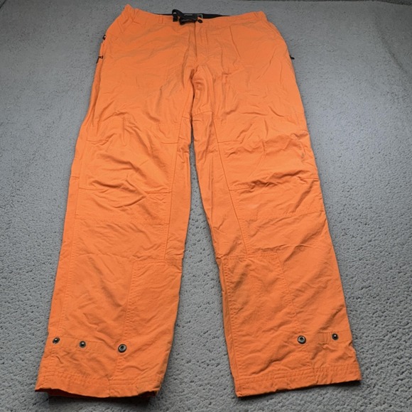 VINTAGE Polo Ralph Lauren Pants Men 34x31 XL Orange Paratrooper Belted RLX